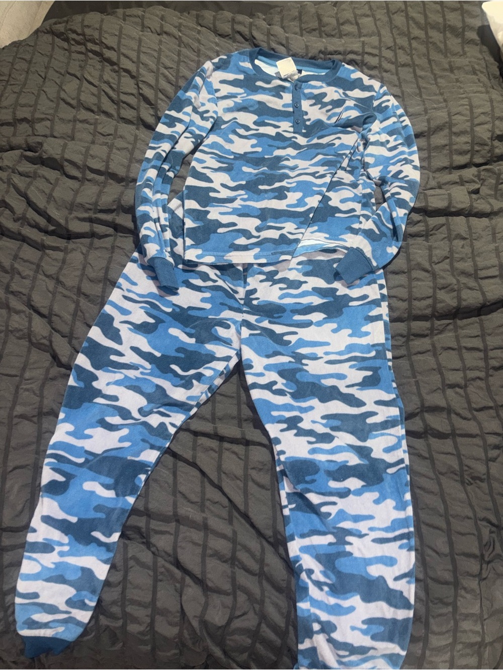 Nautica Blue & White Camo Kids PJ Set